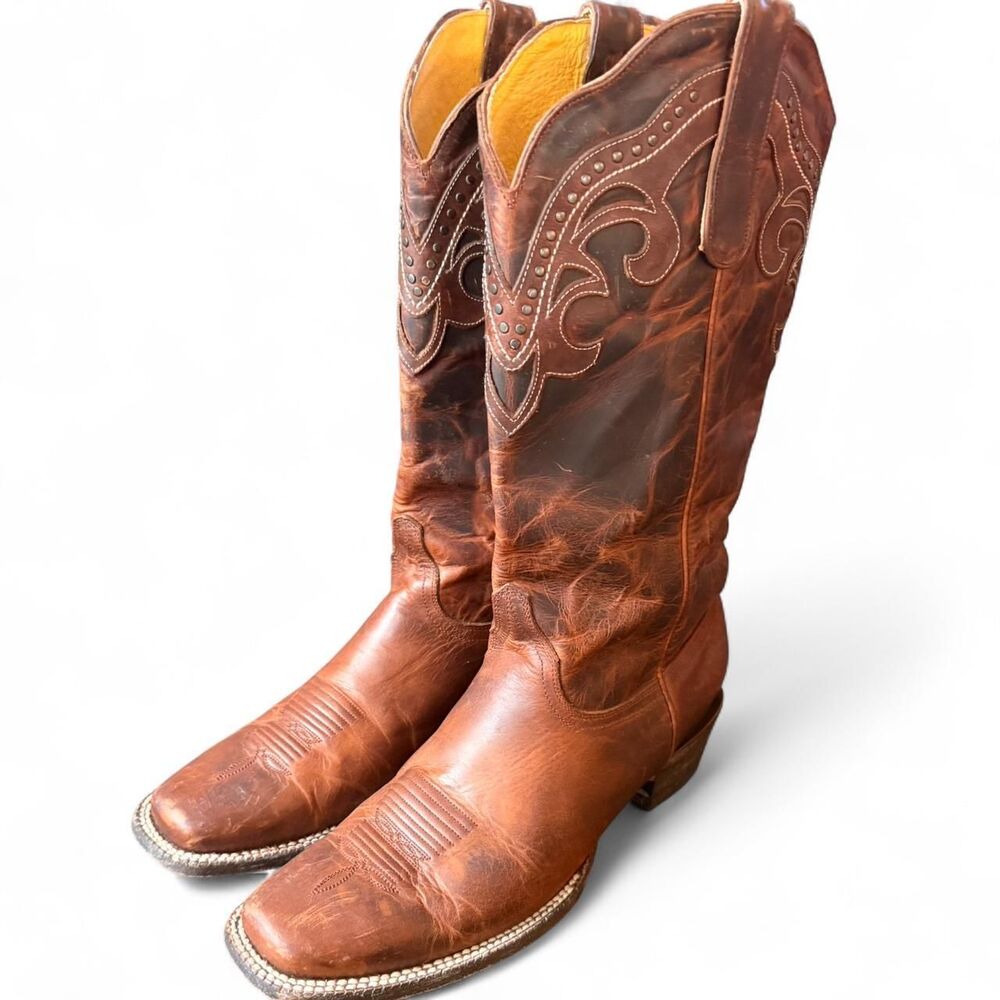 Idyllwind Tough Cookie Western Boots Brown Distressed Leather Women’s Size 11B